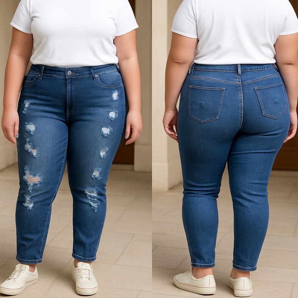 Vanilla Star Women's Distressed Blue‎ Jeans